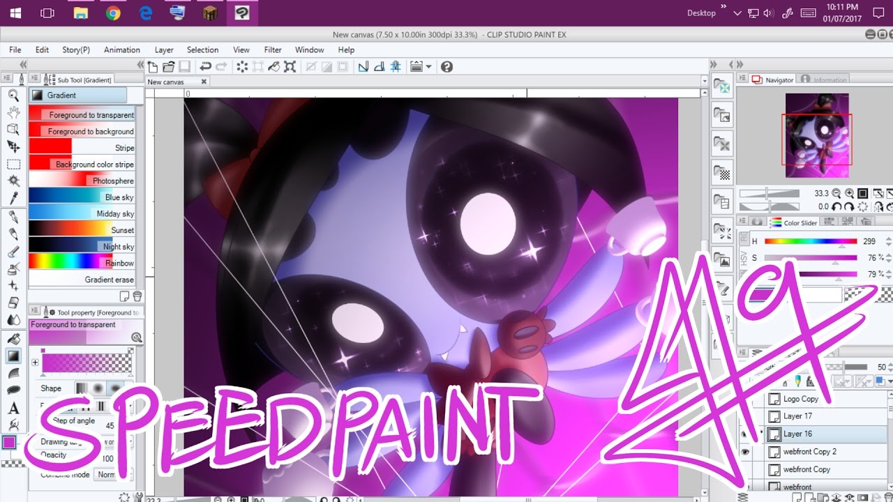 Puffed Muffet/Undertale (UT) + Powerpuff Girls (PPG) Crossover SpeedPaint