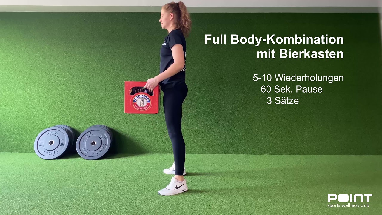 Full Body-Kombination mit Bierkasten #staystrongstaytogether | POINT - Sports.Wellness.Club