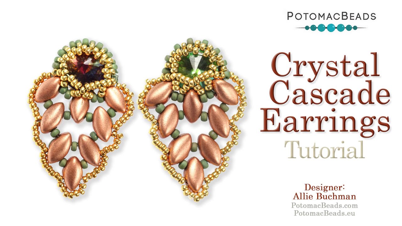 Crystal Cascade Earrings- DIY Jewelry Making Tutorial by PotomacBeads