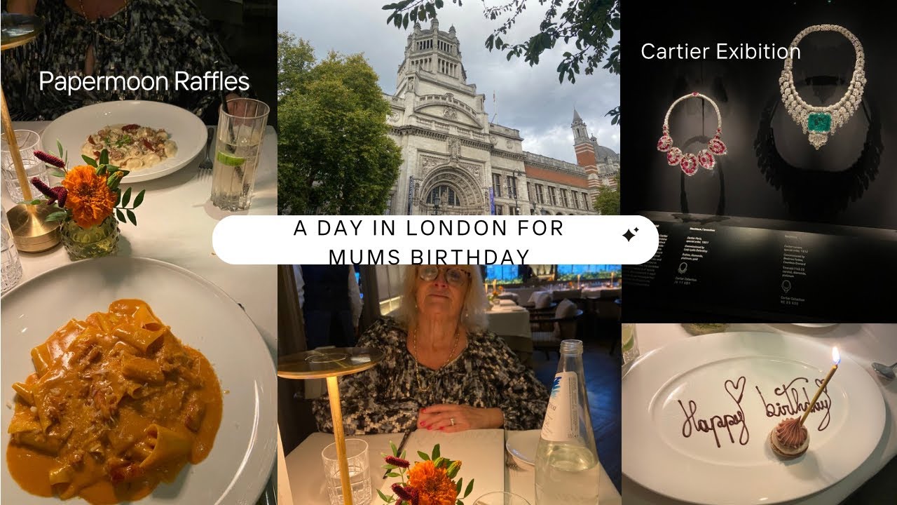 A day in London for mums Birthday 🎁 - Papermoon at raffles hotel and Cartier exibition #londonvlog  