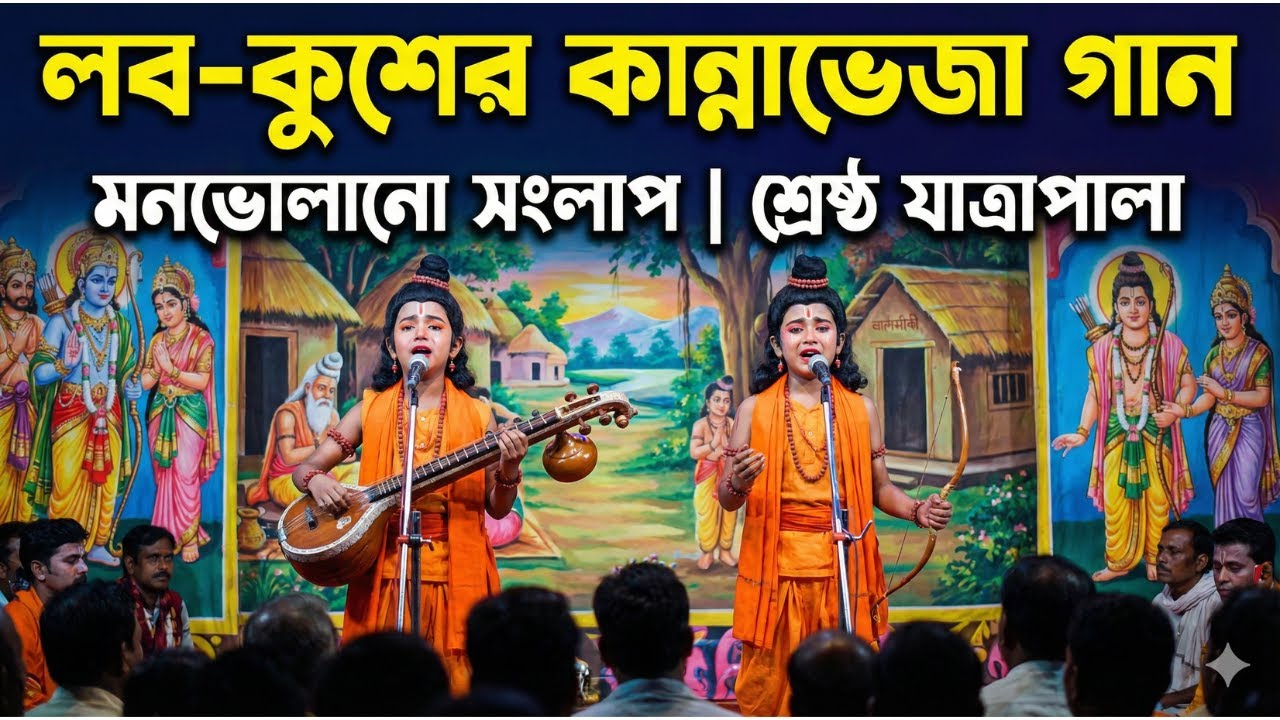 ছোট্ট বালক লব আর কুশের মনভোলানো সংলাপ।ধর্মীয় গান। ।যাত্রাপালা