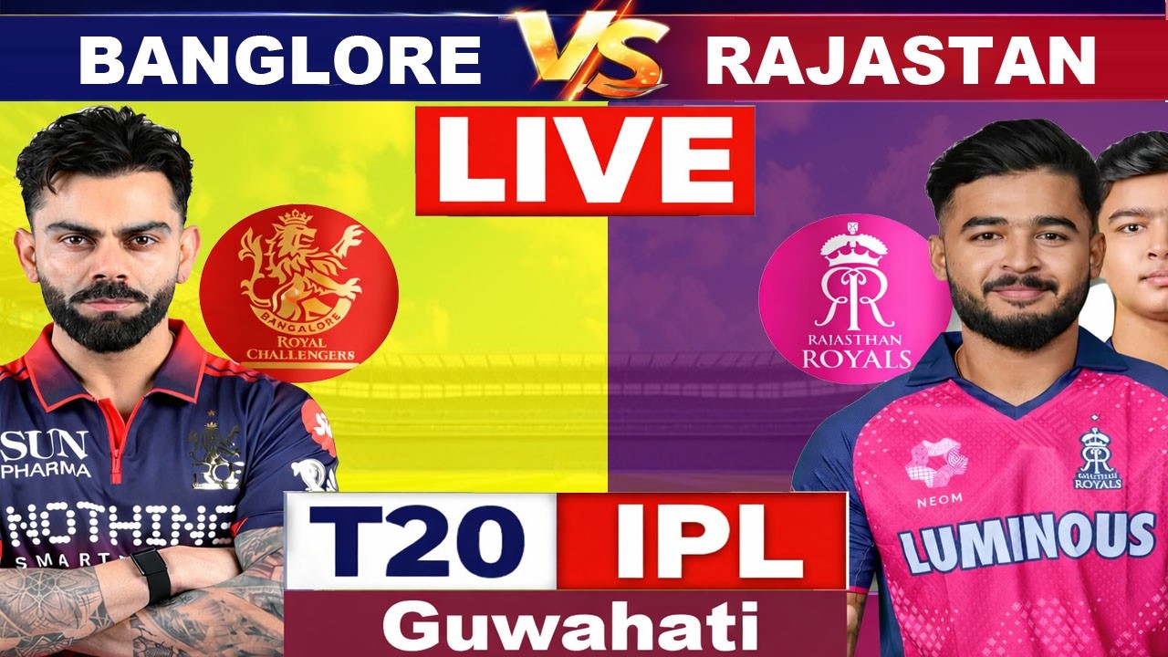 IPL LIVE: RR vs RCB Live match Score | IPL 2026 Match Today | RAJASTHAN vs Bengaluru Live match