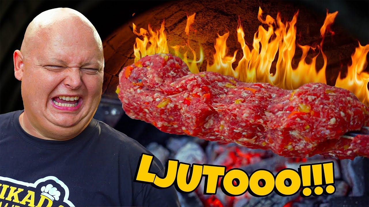 ŠIŠ KEBAB u koji smo stavili LJUTE PAPRIKE. Skoro smo izgorili 🔥😤