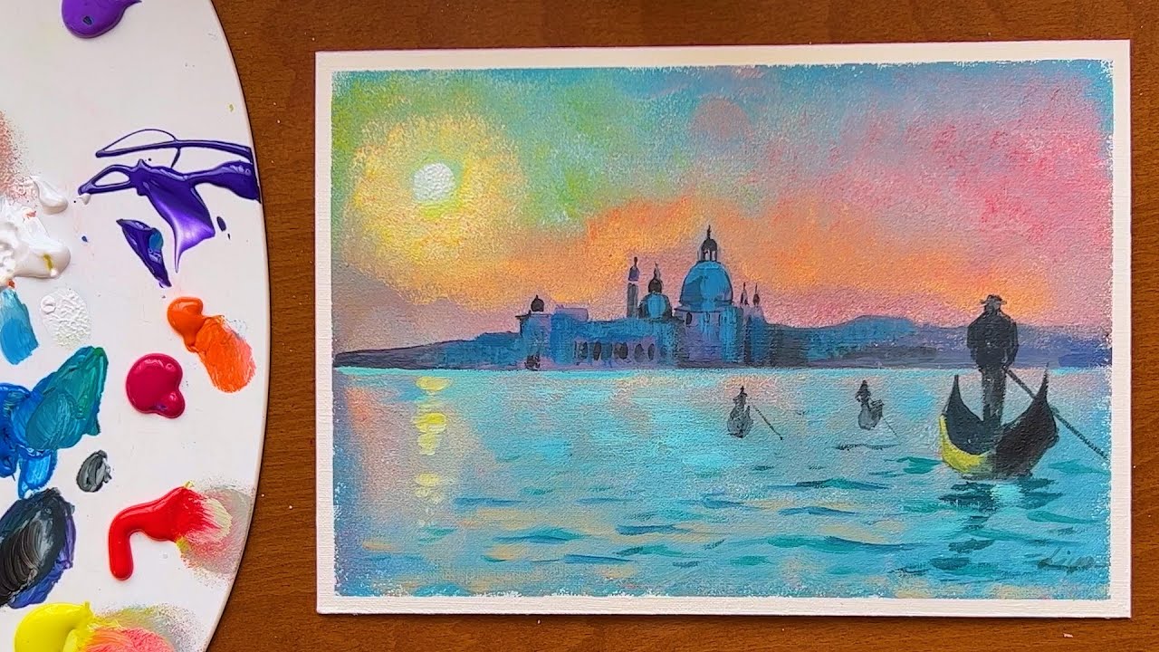 🎨 Painting an Italian Landscape: The Grand Canal of Venice with Acrylics