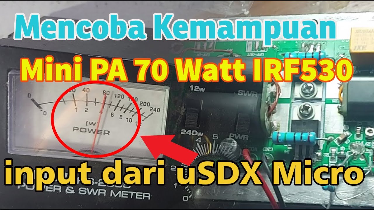 Mencoba Mini PA 70 Watt dengan Radio uSDX Micro, Hasilnya Bisa Segini