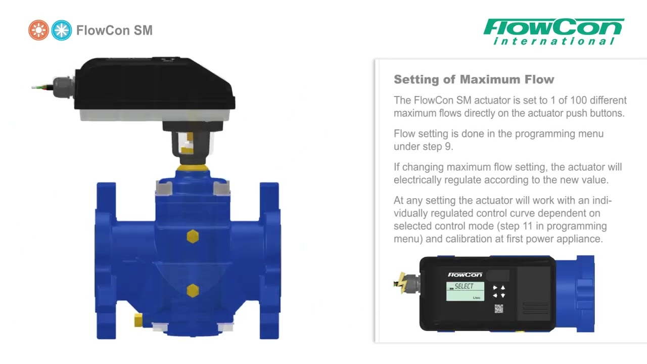 Instructional Guide to FlowCon SM with SM.0.0.1.X actuator, PICV, HVAC | PN40 rated