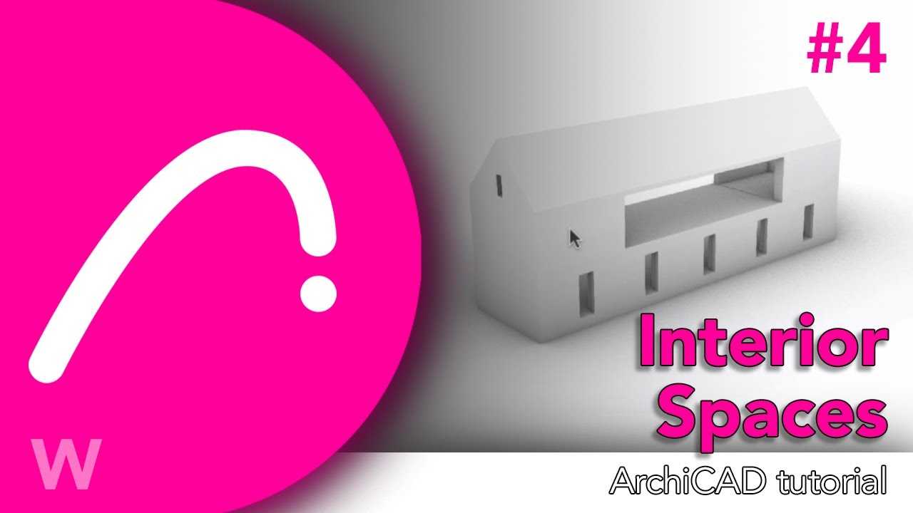 Archicad Interior Spaces | Walls, Roofs, Slabs & Windows (Beginner Modeling Basics)