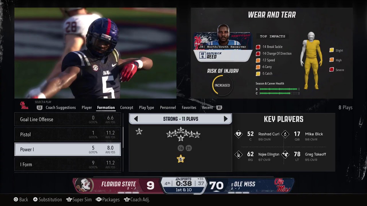 Ole Miss vs FSU YR7 WK6