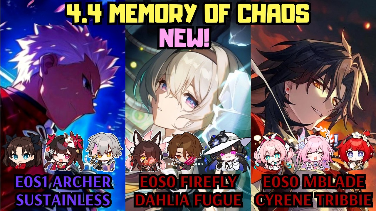 E0 Archer x E0 Firefly x E0 MBlade | NEW 4.4 Memory of Chaos Starward Mode | Honkai Star Rail