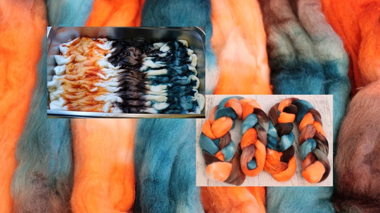 Dyepot Weekly #486 - Dyeing Fall Merino/Silk Roving with Acid Dyes