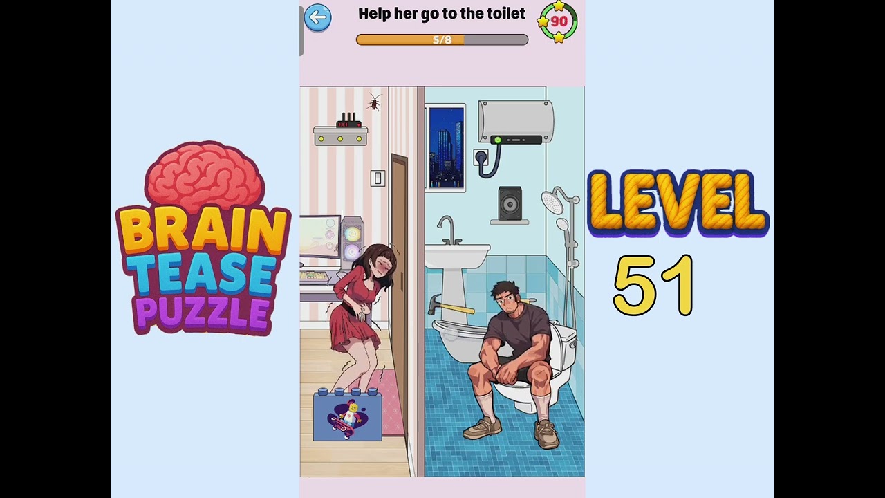 Brain tease puzzle level 51 Walkthrough Solution