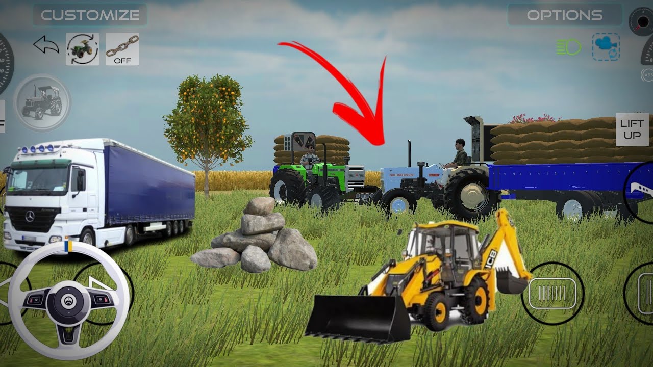 Indian tractor 🚜 JCB tractor mahindra jondiar truck 🚛 #mahindra #tractor #india #jcb #jondeere 