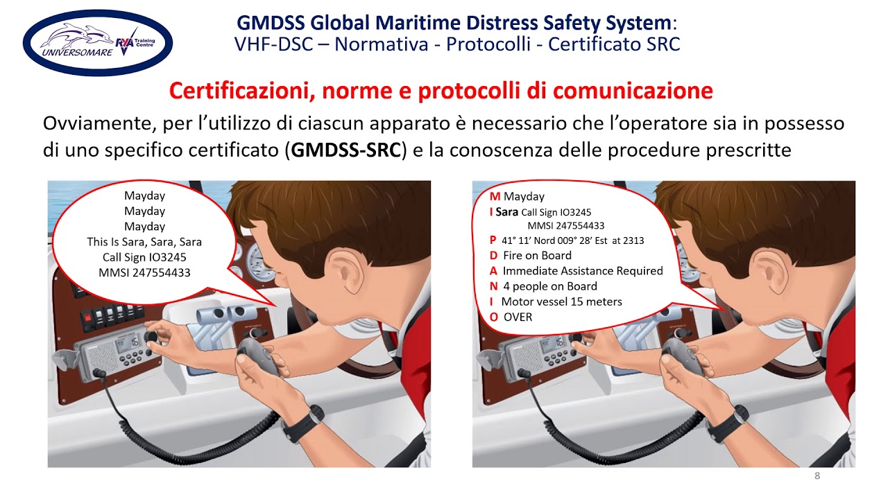 Radio VHF-DSC – Normativa - Protocolli - Certificato SRC