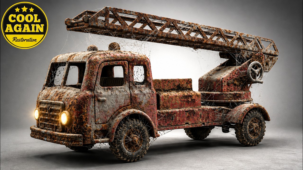 Toy Rescue ! 1950s Joustra Fire Truck Restoration