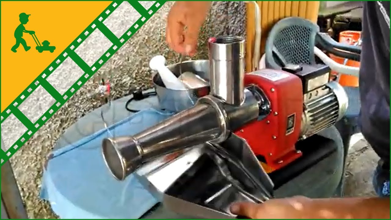 Funktionsvideo New O.M.R.A Tisch-Tomatenpresse. New-Line 5 Special - elektrischem Motor 600W / 230V
