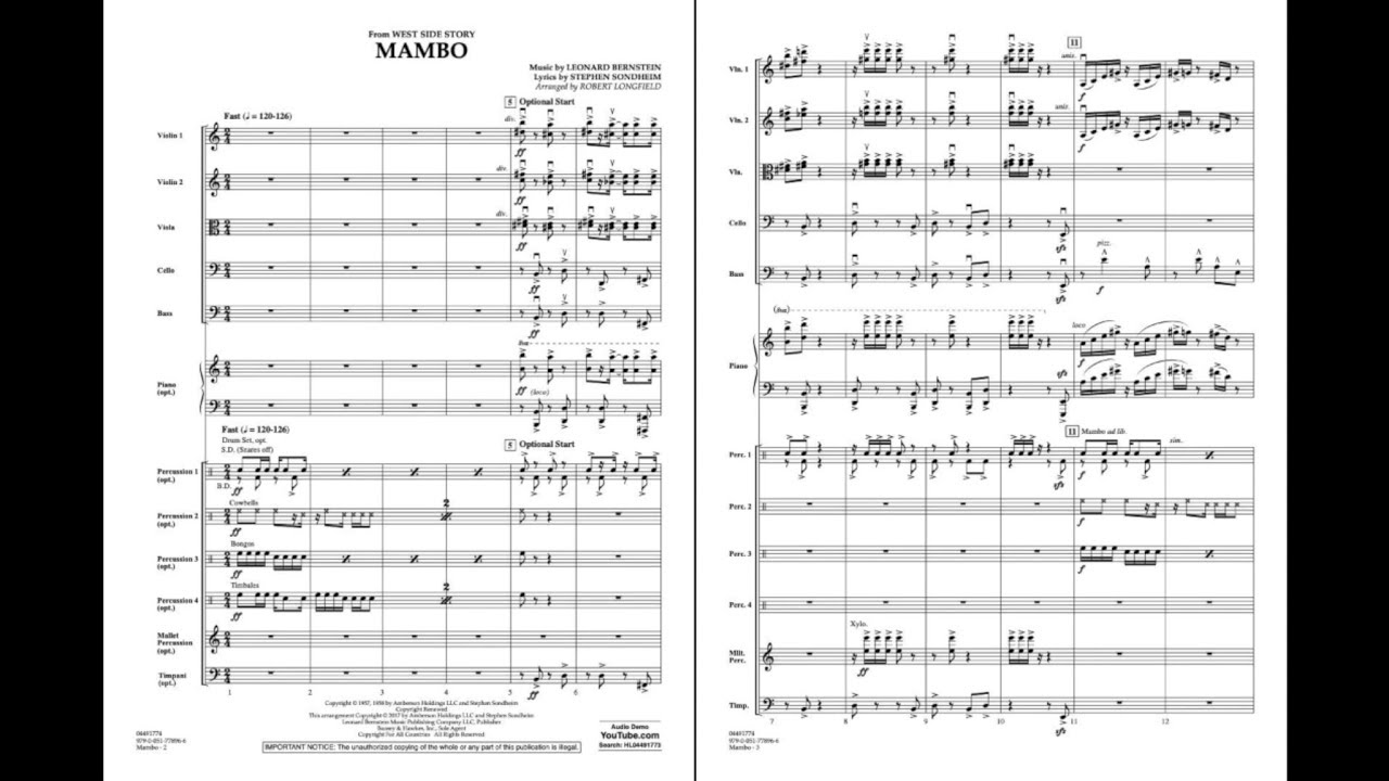 Mambo (from West Side Story) by Leonard Bernstein/arr. Robert Longfield