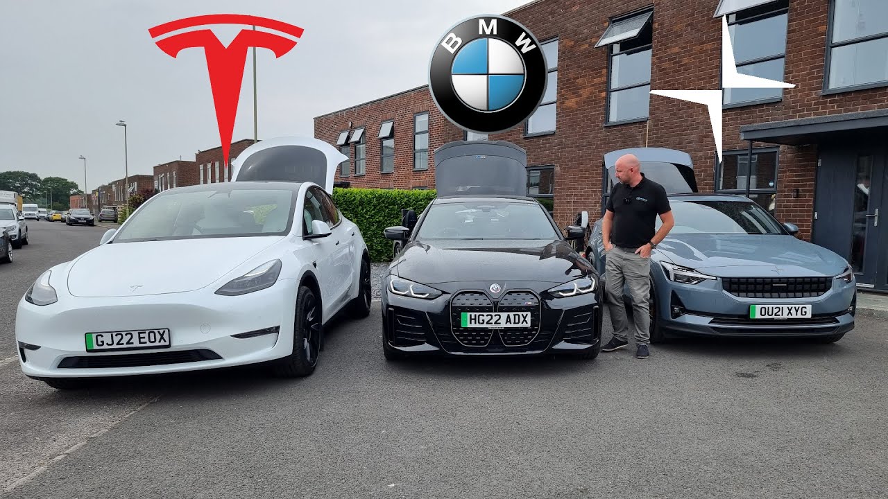 Электромобили с кузовом хэтчбек и фаркопом — Tesla Model Y против BMW i4 M50 против Polestar 2
