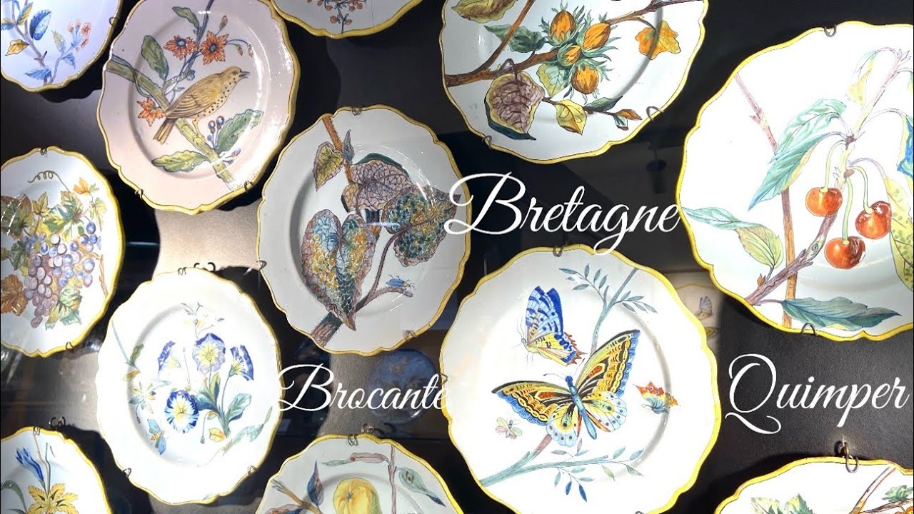 【蚤の市とフランス旅行】海辺のブロカントBretagneカンペール博物館Quimper圧巻のコレクション/旅先でもお皿に夢中🤩フランス人に人気の避暑地ブルターニュ/Airbnbで楽しむヴィンテージ食器