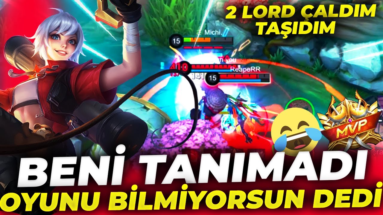 8 YILLIK ADC MAİNE OYUNU BİLMİYOR DEDİ 2 LORD ÇALIP TAŞIDIM Beatrix Jin - Mobile Legends