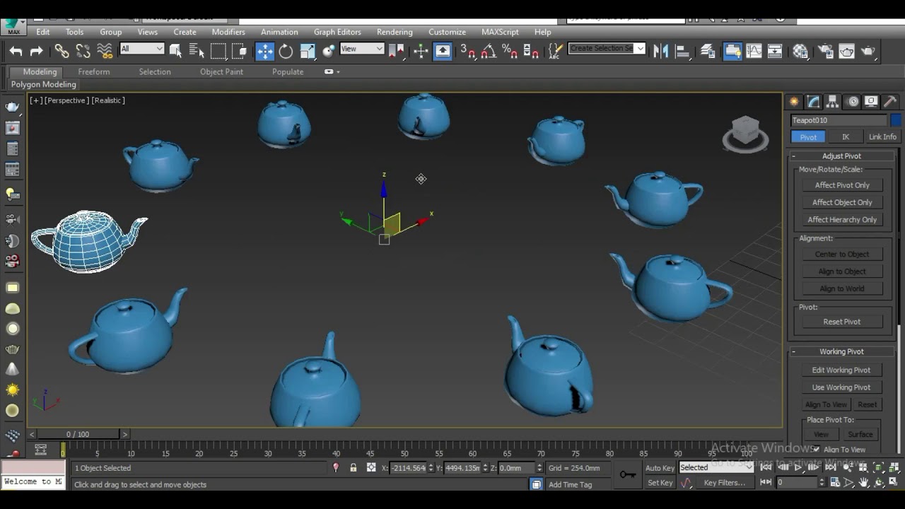 #3DDesigner Array & Mirror command in 3ds max tutorial part 5  how can you learn 3d Max?