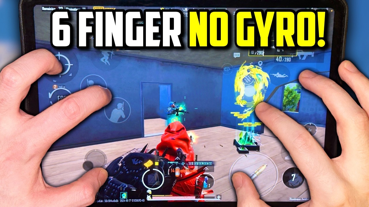 6 FINGER NO GYRO HANDCAM!! | PUBG Mobile