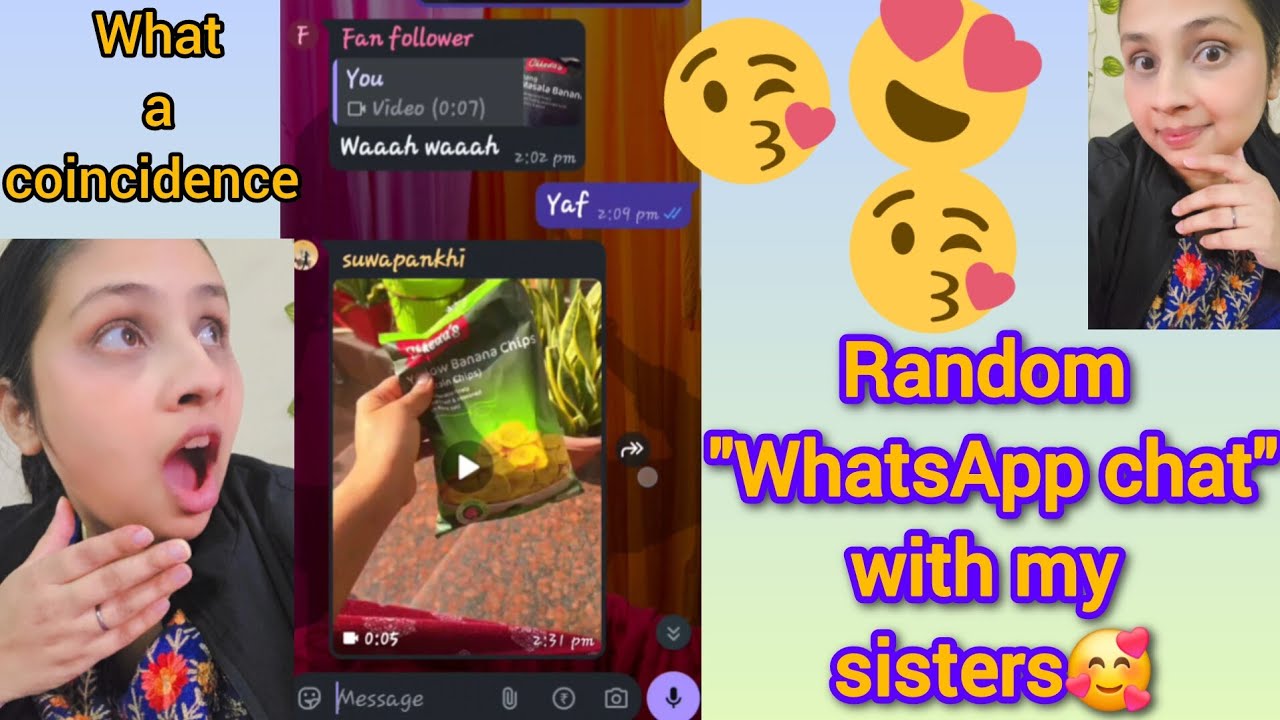 COINCIDENCE || WhatsApp chat with sisters😘🤩