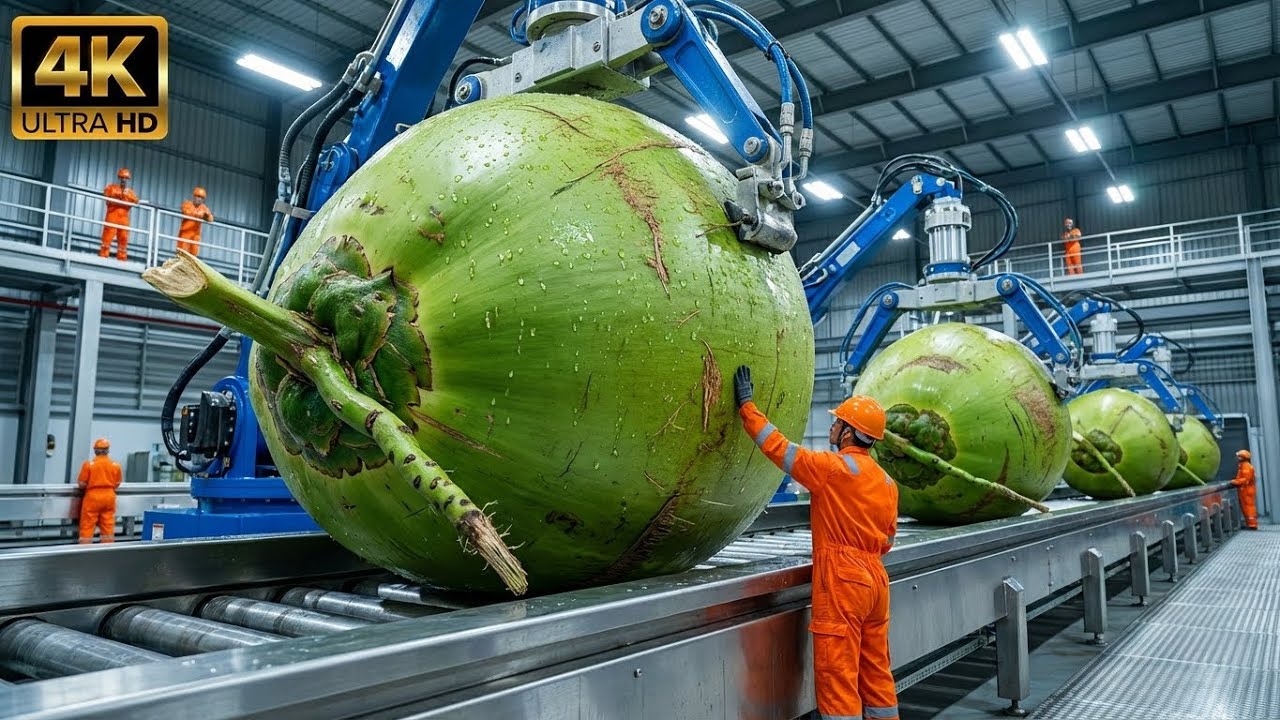 Inside the 10,000 LPH Modern Green Coconut Water Factory (Full Process) #factorytour