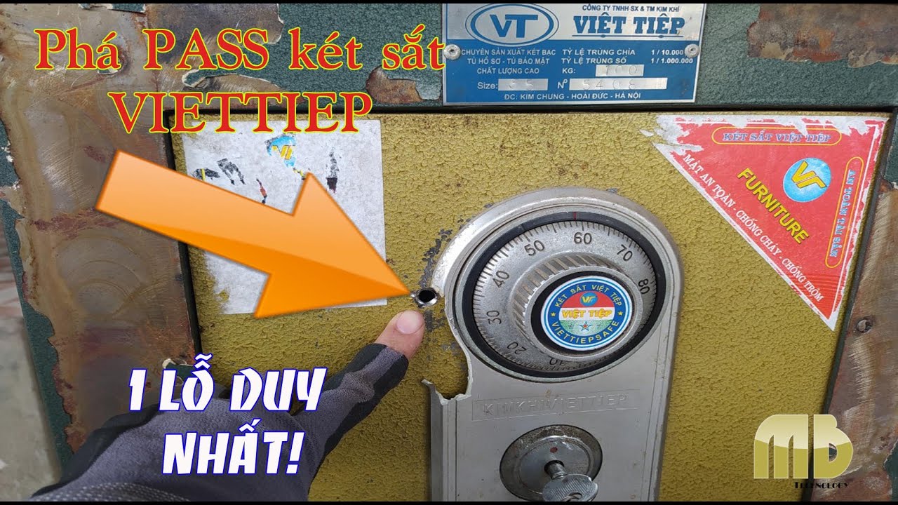Hướng dẫn mở két sắt Việt Tiệp bằng 1 lỗ duy nhất qua camera nội soi