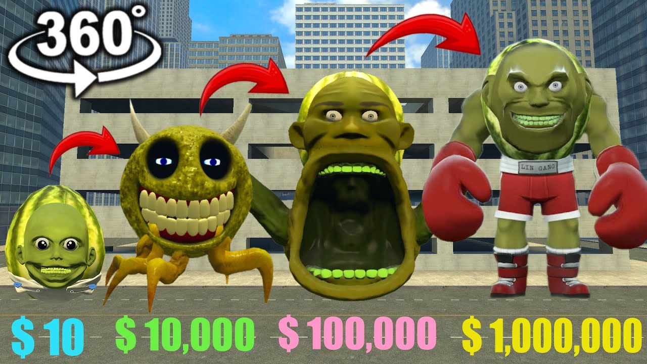 EVOLUTION OF CURSED LIN GANG MELON FAMILY FROM $10 TO $1,000,000 in Garry's Mod!