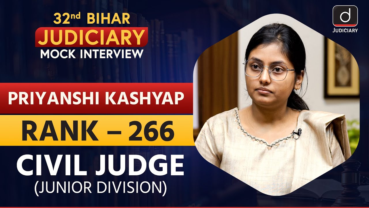Priyanshi Kashyap, Rank–266 | Civil Judge | 32nd Bihar Judicial Services Topper | Drishti Judiciary