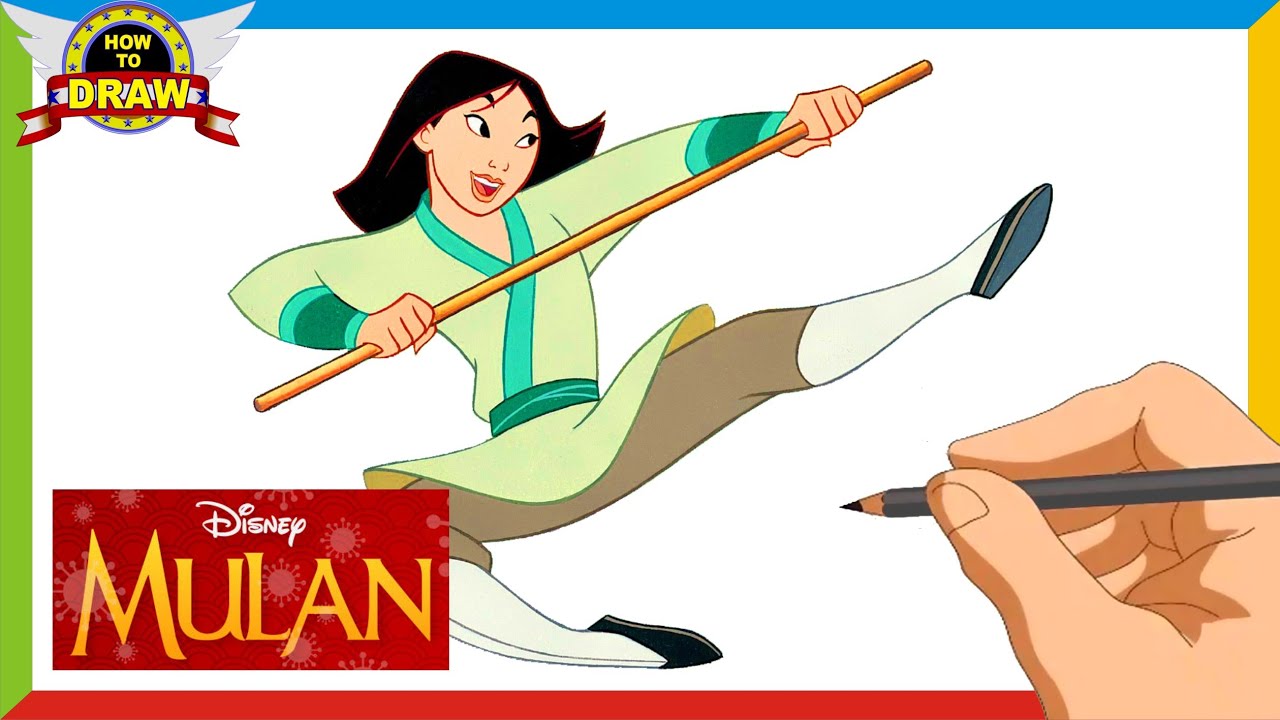 How to draw MULAN DISNEY | comic animation drawing tutorial