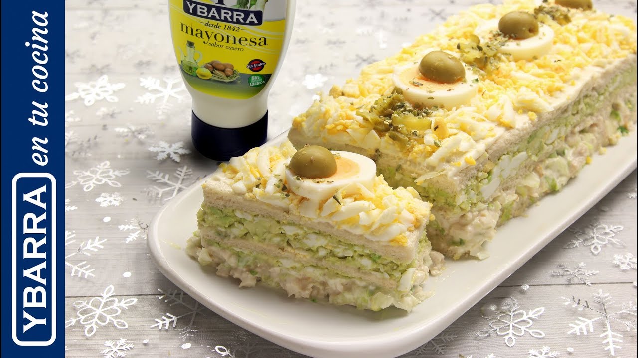 Pastel de pollo y aguacate - Recetas con mayonesa Ybarra