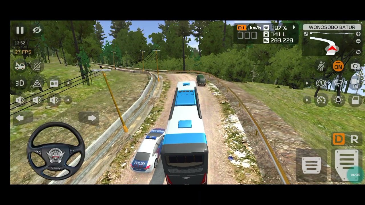 Guys drive to jungle road