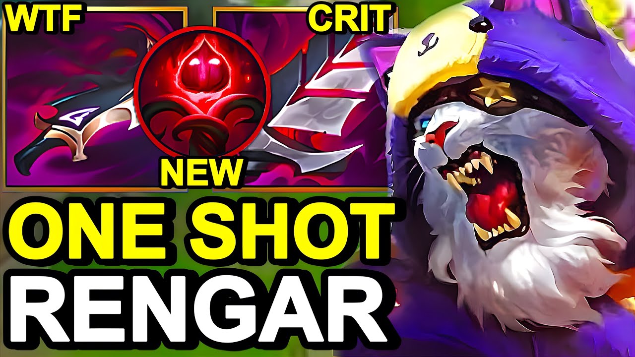 WILD RIFT CHINA RENGAR JUNGLE - REAL ONE SHOT Rengar Build Runes - Infinity Edge Broken OP Item