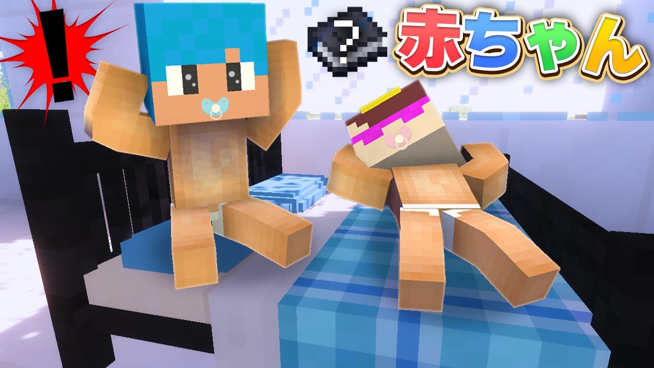 謎の本を読んだら赤ちゃんになっちゃった！ママ助けて！【マイクラ / まいくら / マインクラフト】