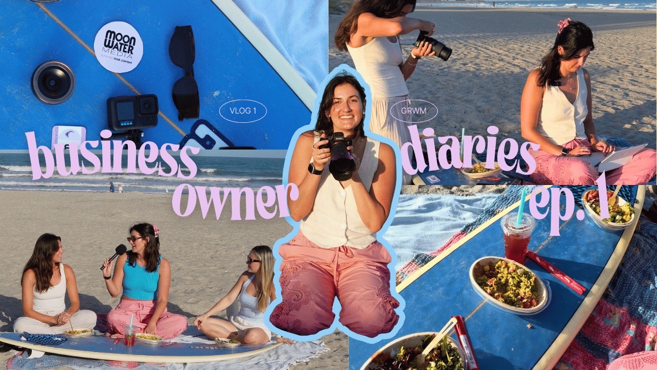 agency owner vlog, content shoots, BTS of building a social media agency, beach, growing a team