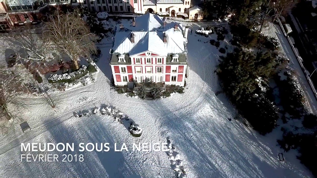 Meudon sous la neige vue du Ciel