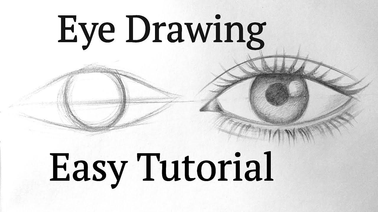 How to draw an eye/eyes easy step by step for beginners Eye drawing easy tutorial with pencil basics