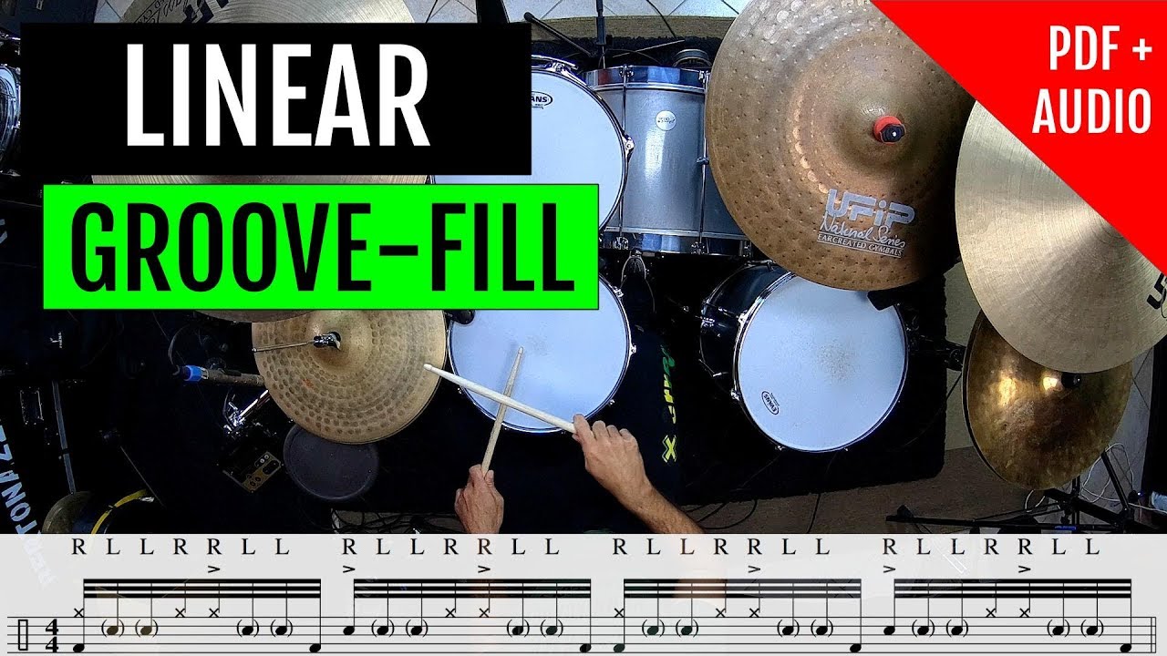 Super Groove-Fill Linear PDF + Audio (Imparare a Suonare la Batteria) #275