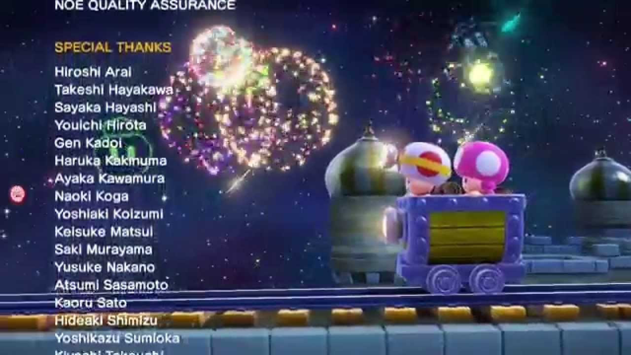 Captain Toad: Treasure Tracker - Ending Staff Credits - (Nintendo Wii U) HD