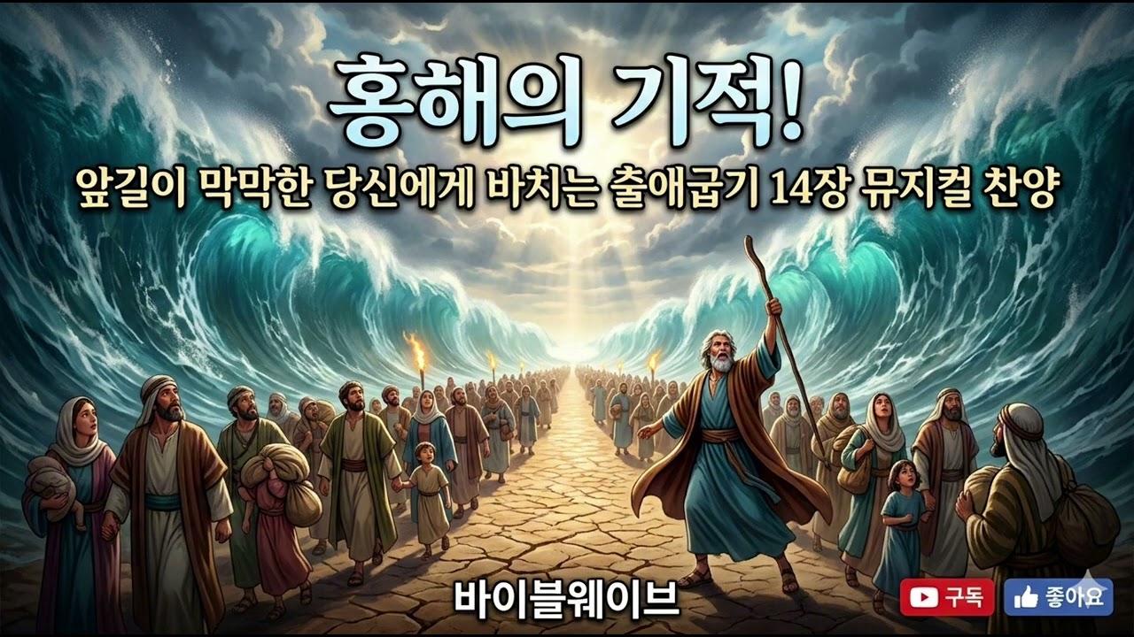 홍해의 기적! 앞길이 막막한 당신에게 바치는 출애굽기 14장 뮤지컬 찬양 #바이블웨이브 #출애굽기찬양 #출애굽기14장 #홍해의기적 #뮤지컬찬양
