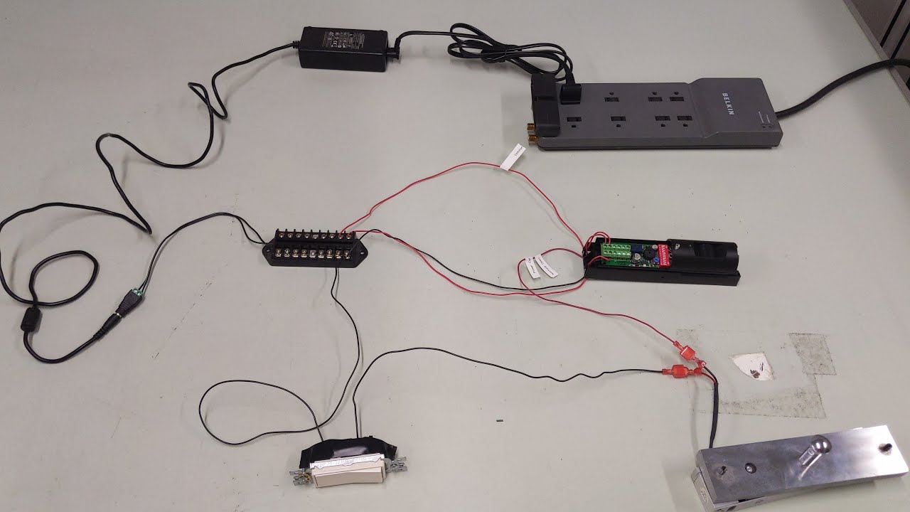 Simple Motion Sensor RTE to Maglock Setup with Manually On Off Switch