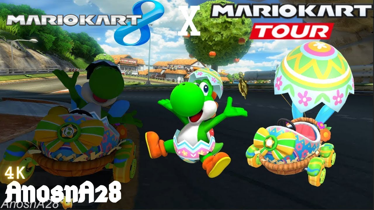 Mario kart 8: Yoshi [Egg Hunt] from Mario Kart Tour [4K]