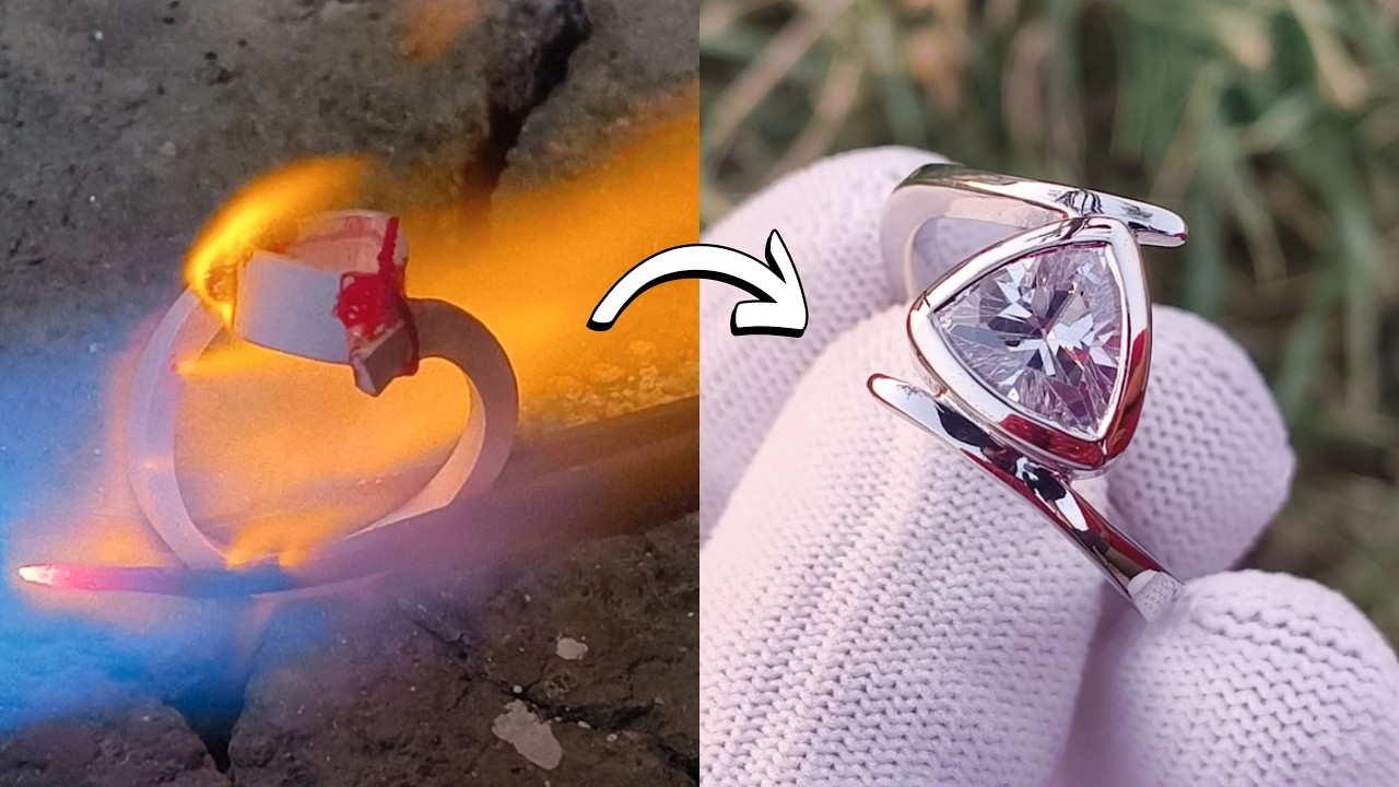 🔨Making a Split Trillion Diamond Ring | Incredible Jewelry Craftsmanship 💎💍