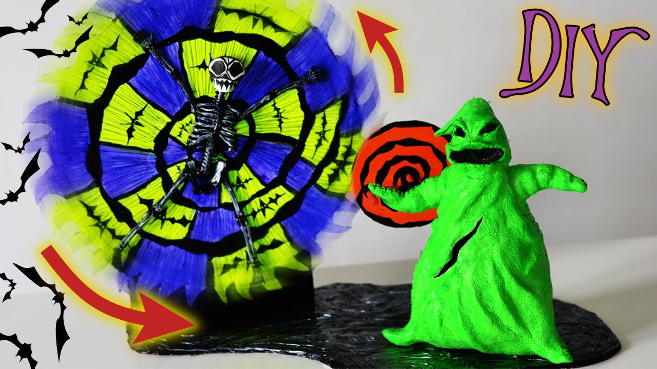 DIY Light-up Clay Oogie Boogie Man & Spinning Wheel!