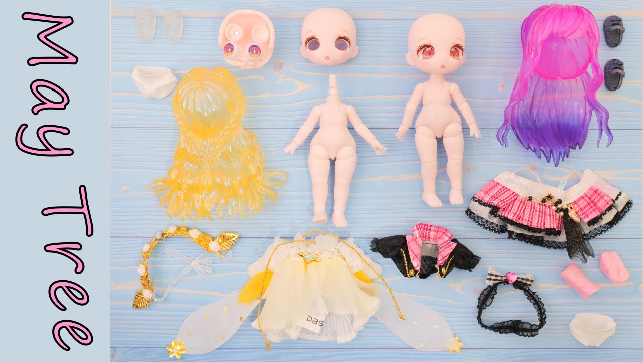 May Tree Blind Box Doll Review　海外製ブラインドボックスドールの紹介と素体の仕様や、パーツの分解、組み換え方法やオプションパーツなどの紹介する動画。