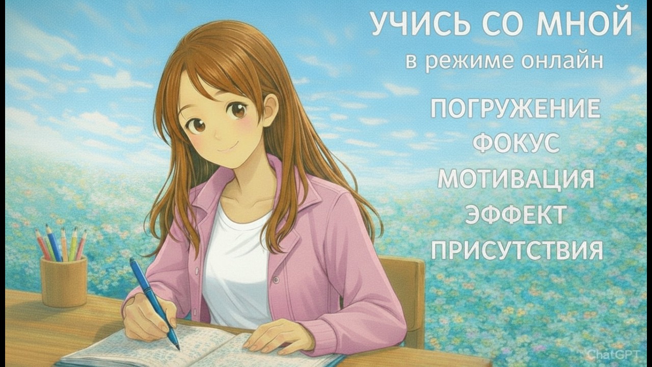 Study with Me📚Эффект Присутствия🎧 Ежедневное Обучение💪 #учисьсомной #studywithme