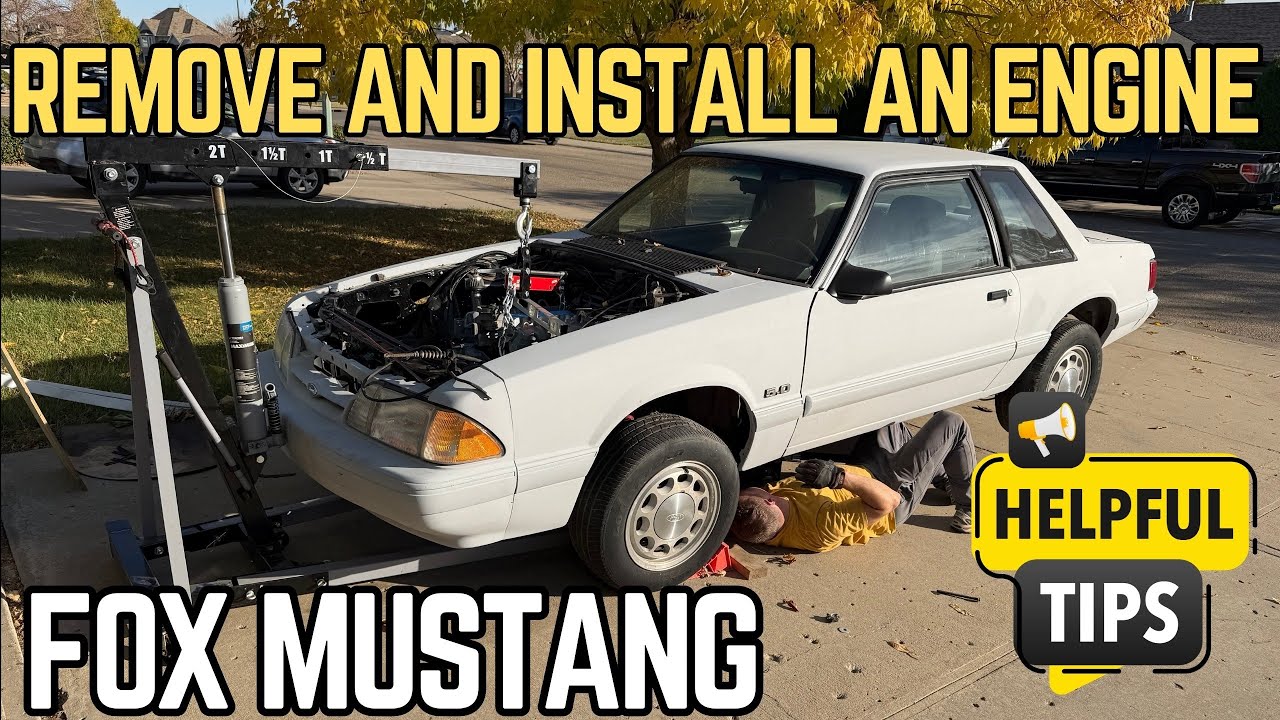 Снятие и установка двигателя HO объемом 5,0 л на Fox Mustang