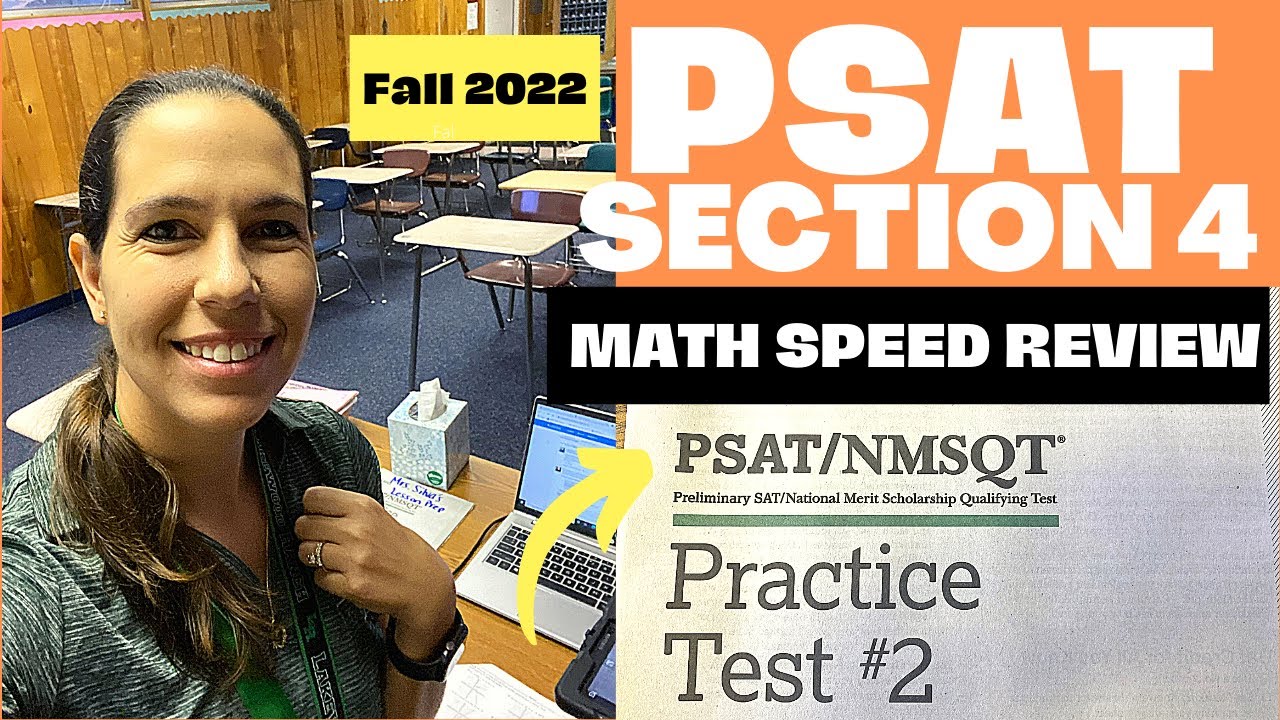 PSAT Math Speed Review Fall 2022| Section 4 of PSAT Practice Test EXPLAINED