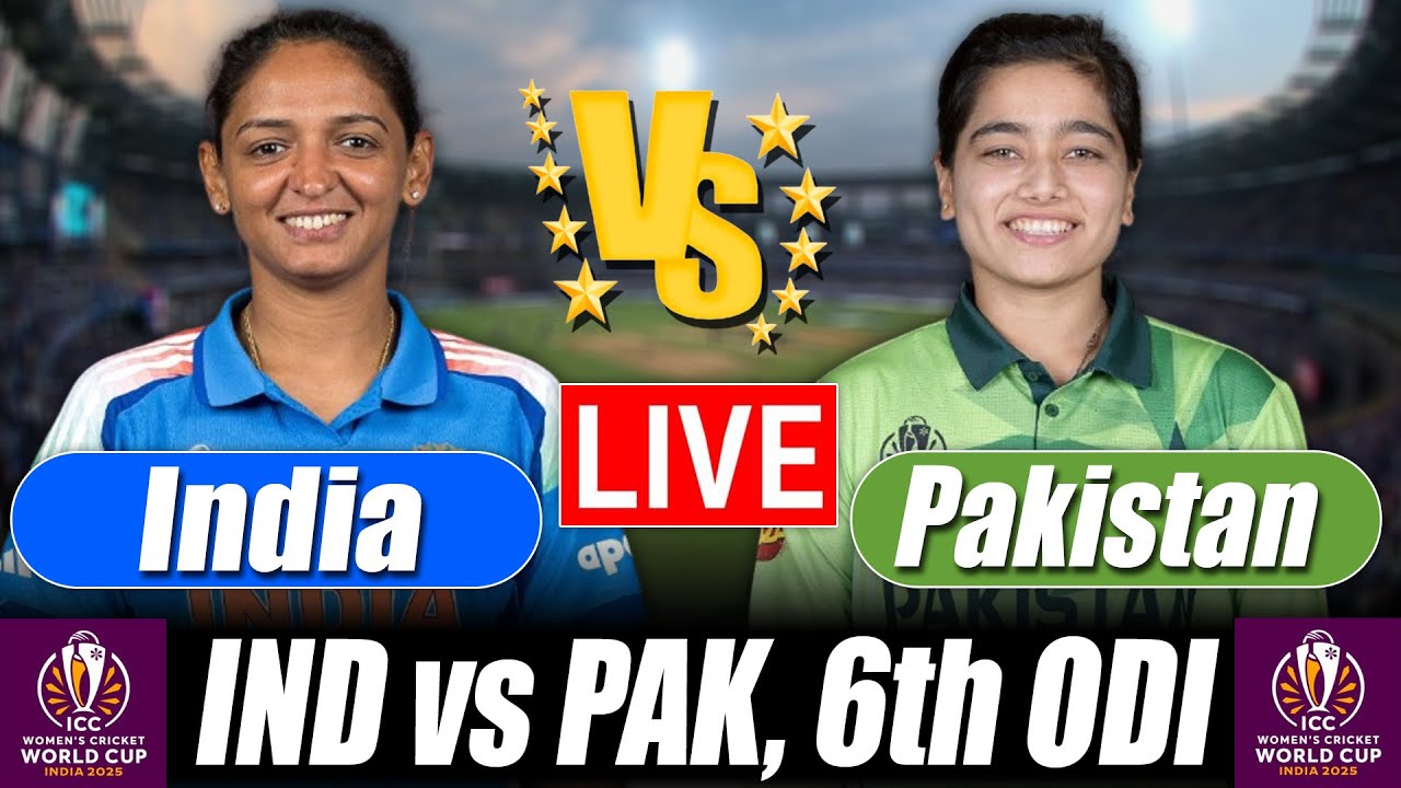 India Women vs Pakistan Women 6th ODI Score Commentary | Women World Cup 2025 Score |